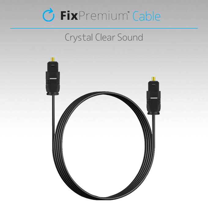 FixPremium - Audio Optisches Kabel (1m), schwarz