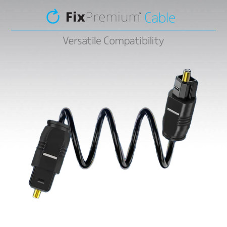 FixPremium - Audio Optisches Kabel (2m), schwarz