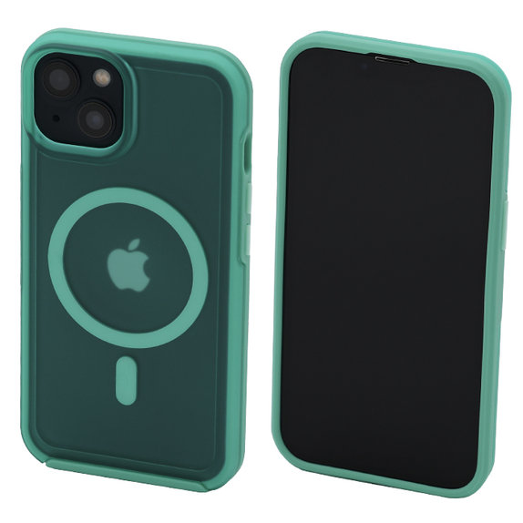 FixPremium - Hülle Clear mit MagSafe für iPhone 14, mint blue