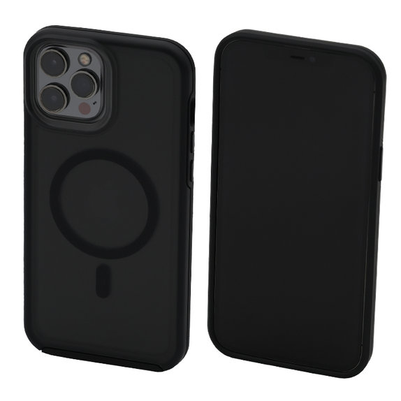 FixPremium - Hülle Clear mit MagSafe für iPhone 13 Pro Max, frost black