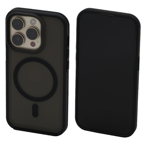 FixPremium - Hülle Clear mit MagSafe für iPhone 14 Pro, frost black