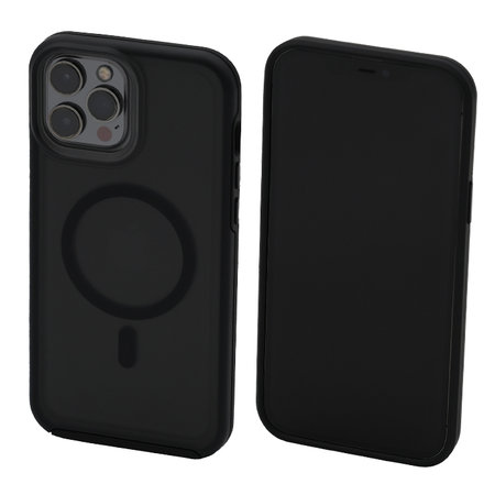 FixPremium - Hülle Clear s MagSafe für iPhone 14 Pro Max, frost black
