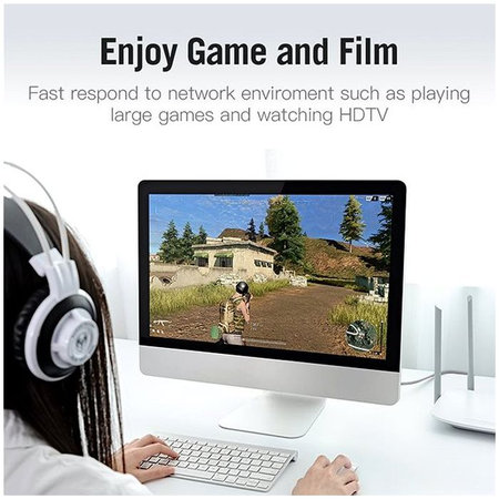 Vention - Netzwerkkabel - RJ45 / RJ45 (10m), schwarz