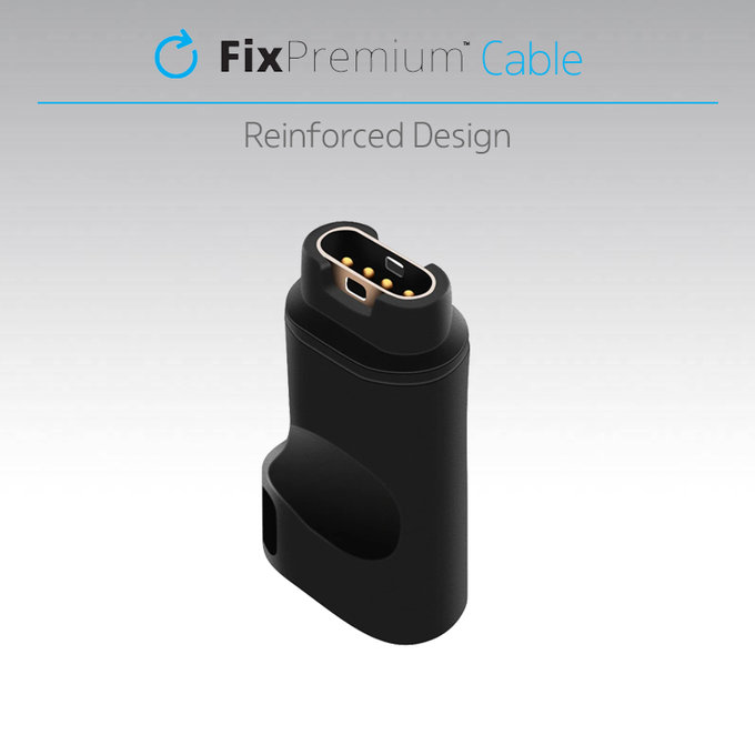 FixPremium - Micro-USB auf Garmin Stecker Reduzierstück für Watch, schwarz