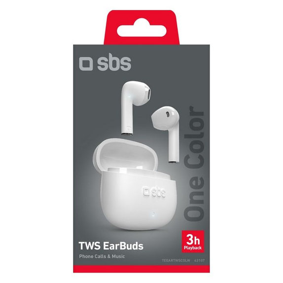 SBS - Kabellos Kopfhörer TWS One Color, weiss