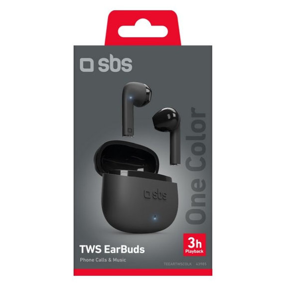 SBS - Kabellos Kopfhörer TWS One Color, schwarz