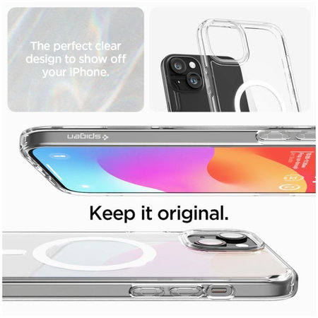 Spigen - Hülle Ultra Hybrid mit MagSafe für iPhone 15 Plus, weiss