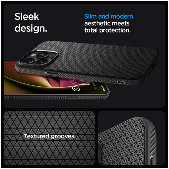 Spigen - Hülle Liquid Air für iPhone 15 Pro, matte black