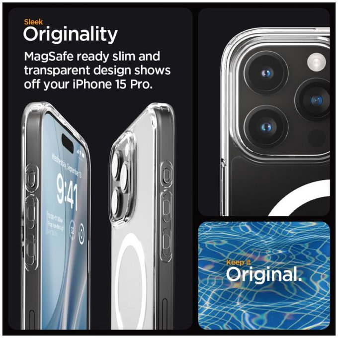 Spigen - Hülle Ultra Hybrid mit MagSafe für iPhone 15 Pro, weiss