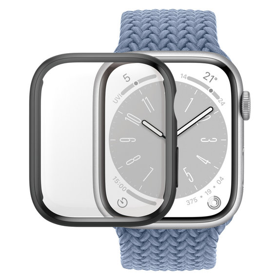 Panzerglas Full Body D3O für Apple Watch 9/8/7 41 mm, Schwarz, PanzerGlass