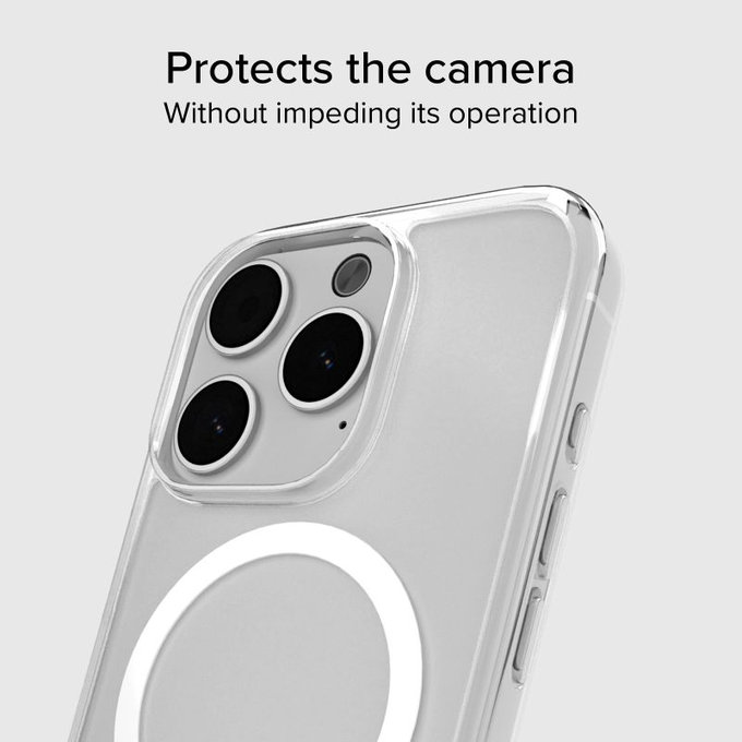 SBS - Hülle Light Mag mit MagSafe für iPhone 15 Pro, transparent