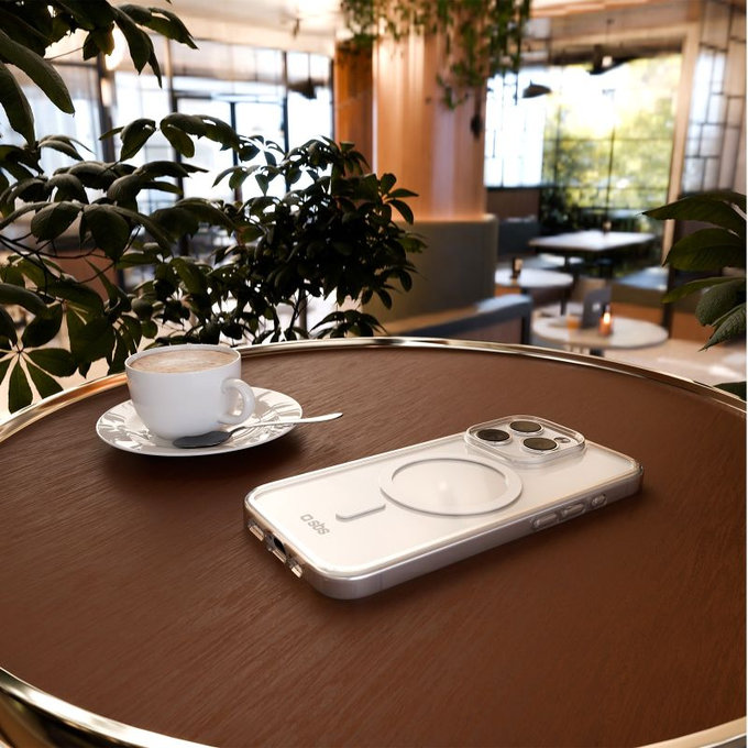 SBS - Hülle Light Mag mit MagSafe für iPhone 15 Pro, transparent