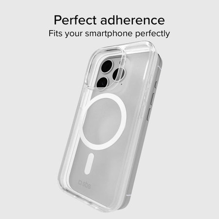 SBS - Hülle Light Mag mit MagSafe für iPhone 15 Pro Max, transparent
