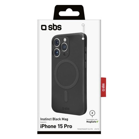 SBS - Hülle Instinct s MagSafe für iPhone 15 Pro, schwarz
