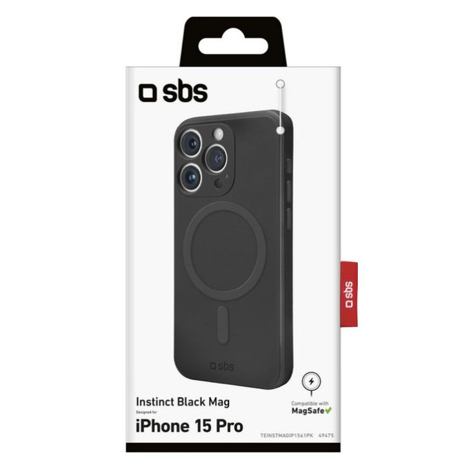 SBS - Hülle Instinct s MagSafe für iPhone 15 Pro, schwarz