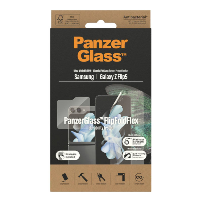 Schutzfolie UWF AB für Samsung Z Flip5, Transparent, PanzerGlass
