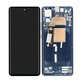 Motorola Edge 30 Fusion - LCD Display + Touchscreen Front Glas + Rahmen (Neptune Blue) - 5D68C21190 Genuine Service Pack