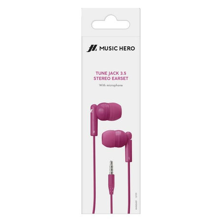 Music Hero - Stereo Kopfhörer Tune, Jack 3.5mm, rosa