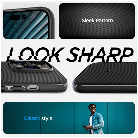 Spigen - Hülle Mag Armor mit MagSafe für iPhone 14 Pro Max, matte black