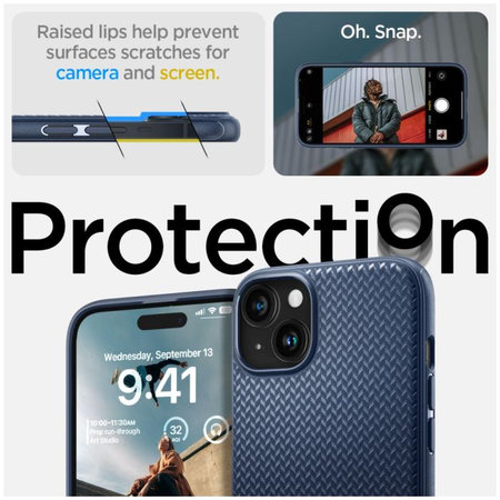Spigen - Hülle Mag Armor mit MagSafe für iPhone 15, navy blue