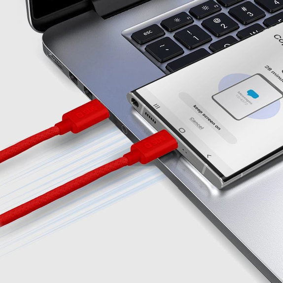 SBS - USB‑C/USB‑C Kabel USB-C/USB-C, 60W, PD, 1.5m, rot