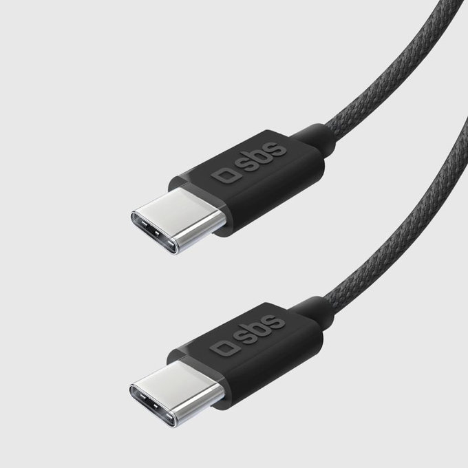 SBS - USB‑C/USB‑C Kabel USB-C/USB-C, 60W, PD, 1.5m, schwarz