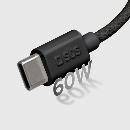 SBS - USB‑C/USB‑C Kabel USB-C/USB-C, 60W, PD, 1.5m, schwarz