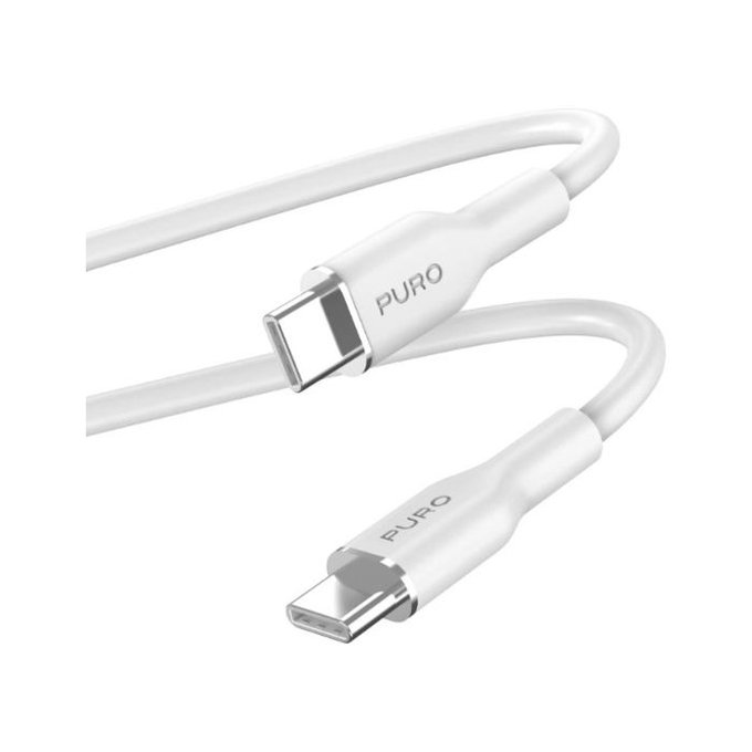 PURO - USB-C Kabel / USB-C, 60W, Soft, 1,5 m, weiss