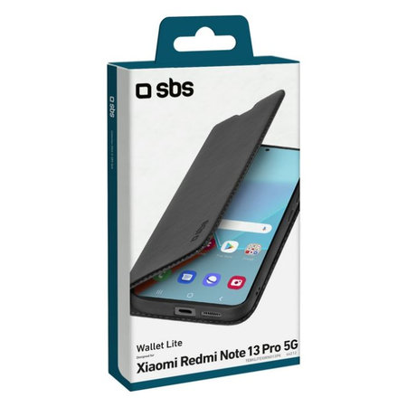 SBS - Hülle Book Wallet Lite für Xiaomi Redmi Note 13 Pro, schwarz