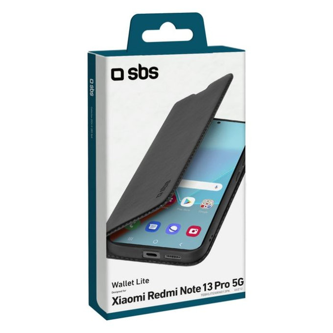 SBS - Hülle Book Wallet Lite für Xiaomi Redmi Note 13 Pro, schwarz