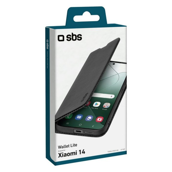 SBS - Hülle Book Wallet Lite für Xiaomi 14, schwarz