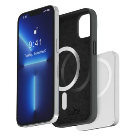 PURO - Hülle ICON MAG mit MagSafe für iPhone 14 / 13, schwarz