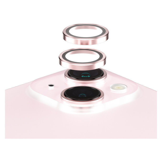 Kameraobjektivschutz Hoops für iPhone 15/15 Plus, Rosa, PanzerGlass