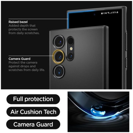 Spigen - Hülle Thin Fit für Samsung Galaxy S24 Ultra, schwarz