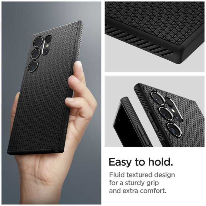 Spigen - Hülle Liquid Air für Samsung Galaxy S24 Ultra, Matte Black