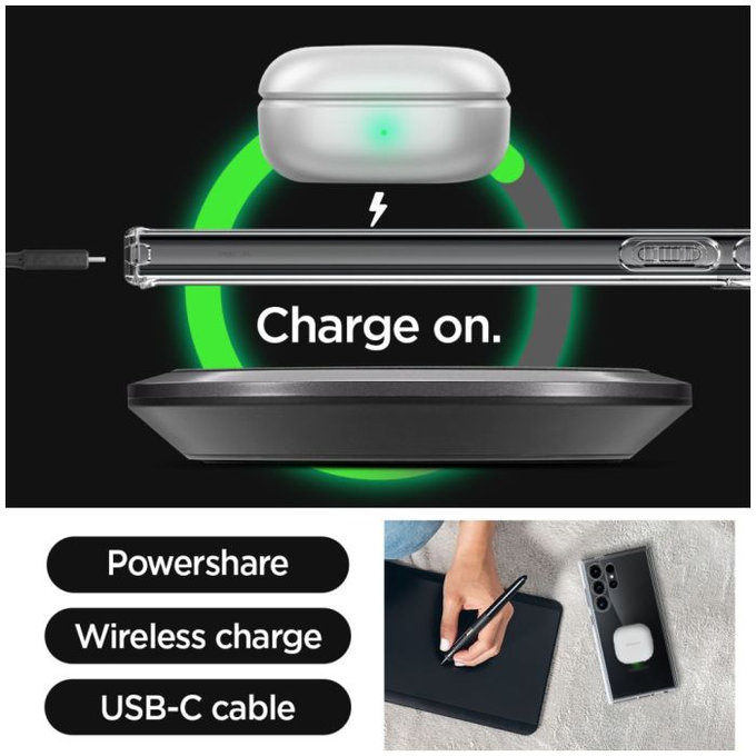 Spigen - Hülle Ultra Hybrid für Samsung Galaxy S24 Ultra, transparent