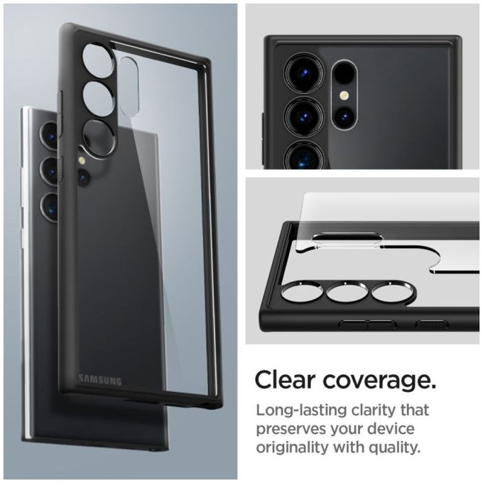 Spigen - Hülle Ultra Hybrid für Samsung Galaxy S24 Ultra, Matte Black