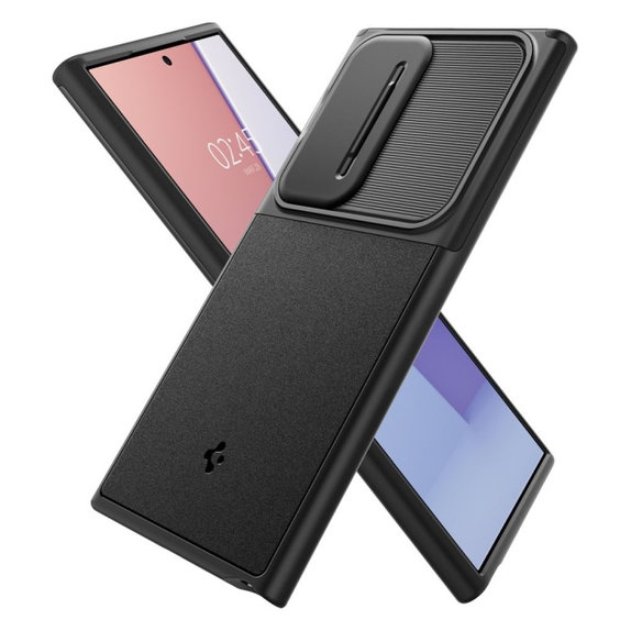 Spigen - Hülle Optik Armor für Samsung Galaxy S24 Ultra, schwarz