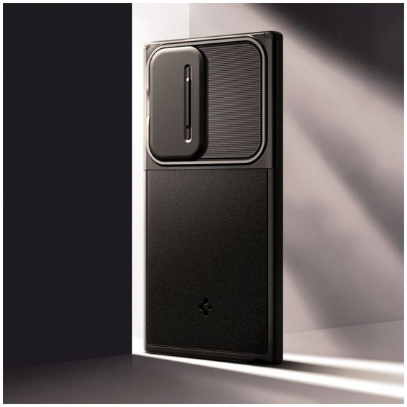 Spigen - Hülle Optik Armor für Samsung Galaxy S24 Ultra, schwarz