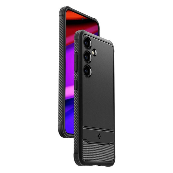 Spigen - Hülle Rugged Armor für Samsung Galaxy S24+, Matte Black