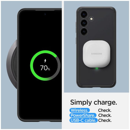 Spigen - Hülle Ultra Hybrid für Samsung Galaxy S24+, Frost Black