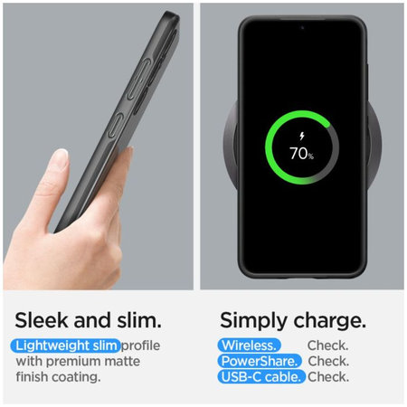 Spigen - Hülle Thin Fit für Samsung Galaxy S24, schwarz