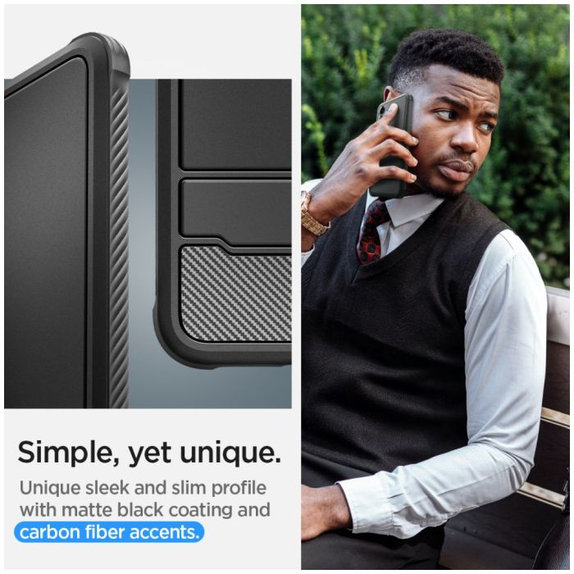 Spigen - Hülle Rugged Armor für Samsung Galaxy S24, Matte Black