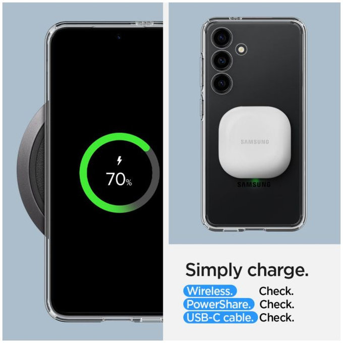 Spigen - Hülle Ultra Hybrid für Samsung Galaxy S24, Matte Black