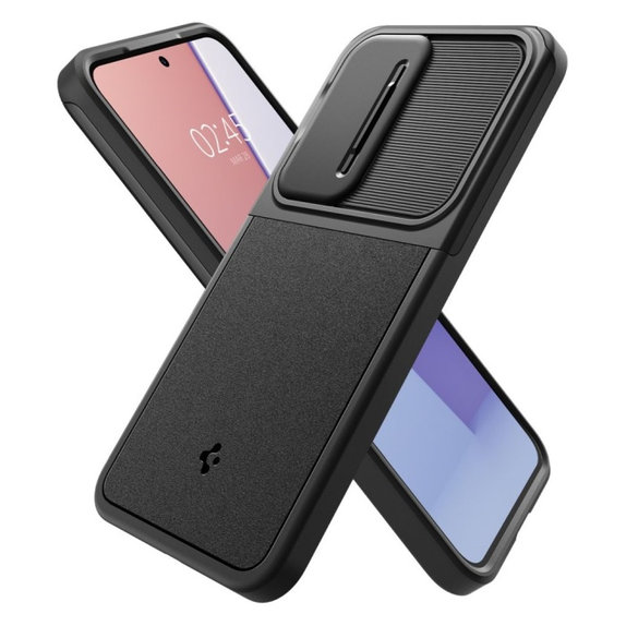 Spigen - Hülle Optik Armor für Samsung Galaxy S24, schwarz