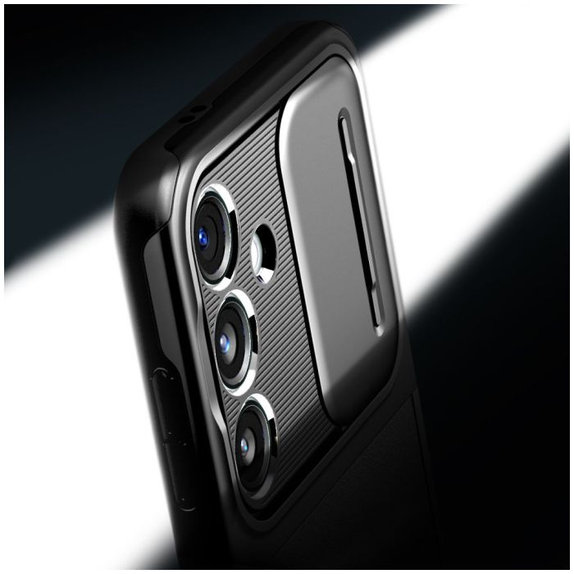 Spigen - Hülle Optik Armor für Samsung Galaxy S24, schwarz