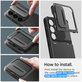 Spigen - Hülle Optik Armor für Samsung Galaxy S24, schwarz
