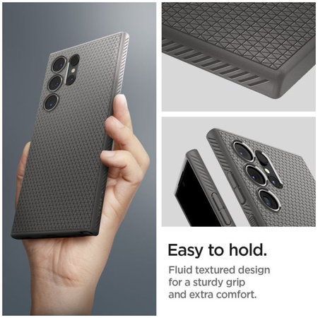 Spigen - Hülle Liquid Air für Samsung Galaxy S24 Ultra, Granite Grey