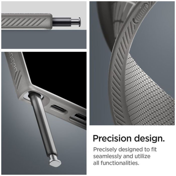 Spigen - Hülle Liquid Air für Samsung Galaxy S24 Ultra, Granite Grey