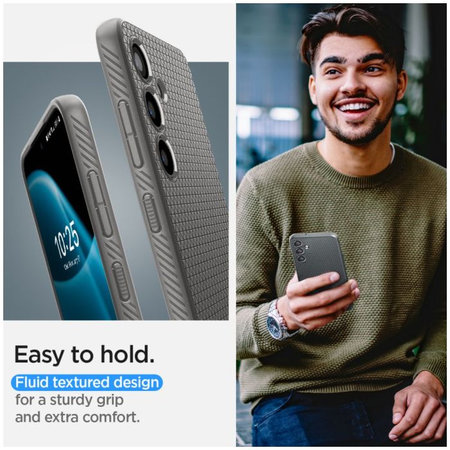 Spigen - Hülle Liquid Air für Samsung Galaxy S24, Granite Grey